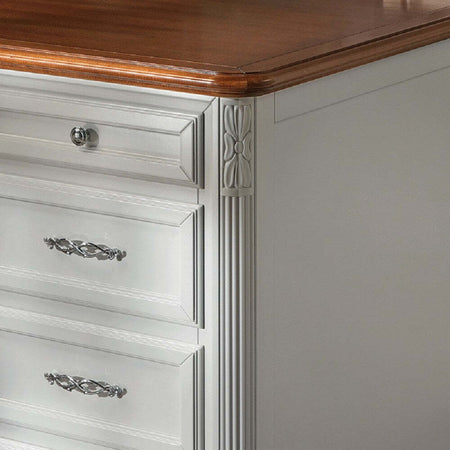 MOBILI-2G---SCRIVANIA-CLASSICA-10-CASSETTI-IN-LEGNO-BIANCO/NOCE-180X85X82