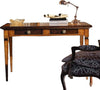 MOBILI-2G---SCRIVANIA-CLASSICA-2-CASSETTI-2-TIRETTI-IN-LEGNO-BICOLORE-129X69x78