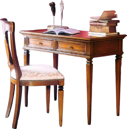 MOBILI-2G---SCRIVANIA-CLASSICA-2-CASSETTI-IN-LEGNO-BASSANO-100X54X80