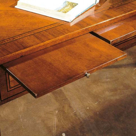 MOBILI-2G---SCRIVANIA-CLASSICA-3-CASSETTI-2-TIRETTI-LEGNO-BASSANO-120X70x80
