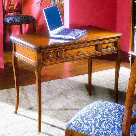 MOBILI-2G---SCRIVANIA-CLASSICA-3-CASSETTI-IN-LEGNO-BASSANO-100X55X80
