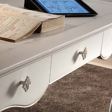 MOBILI-2G---SCRIVANIA-CLASSICA-3-CASSETTI-IN-LEGNO-BIANCO-141X91X81