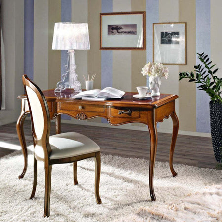 MOBILI-2G---SCRIVANIA-CLASSICA-3-CASSETTI-IN-LEGNO-ELITE-139X69x80