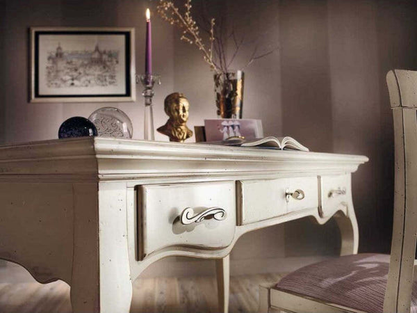 MOBILI-2G---Scrivania-classica-3-cassetti-legno-bianco-shabby-130X70x78
