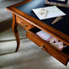 MOBILI-2G---SCRIVANIA-CLASSICA-3-CASSETTI-LEGNO/PELLE-BASSANO-130X70x78