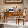 MOBILI-2G---SCRIVANIA-CLASSICA-5-CASSETTI-2-TIRETTI-IN-LEGNO-ELITE-130X70x78