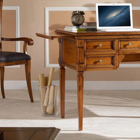 MOBILI-2G---SCRIVANIA-CLASSICA-5-CASSETTI-2-TIRETTI-IN-LEGNO-ELITE-130X70x78