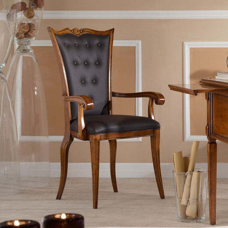 MOBILI-2G---SCRIVANIA-CLASSICA-5-CASSETTI-2-TIRETTI-IN-LEGNO-ELITE-130X70x78