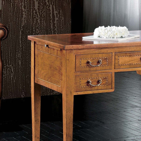 MOBILI-2G---SCRIVANIA-CLASSICA-5-CASSETTI-E-TIRETTI-LEGNO-97X54x80