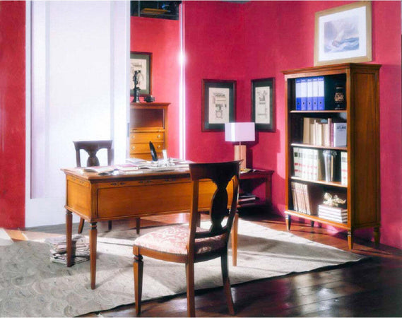 MOBILI-2G---SCRIVANIA-CLASSICA-5-CASSETTI-IN-LEGNO-GREZZO-130x70x80