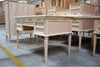 MOBILI-2G---SCRIVANIA-CLASSICA-5-CASSETTI-IN-LEGNO/PELLE-BASSANO-130x70x80