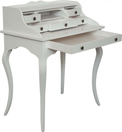 MOBILI-2G---Scrivania-classica-6-cassetti-piano-estraibile-legno-bianco-78x50x95