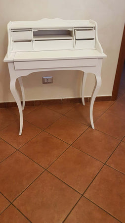 MOBILI-2G---Scrivania-classica-6-cassetti-piano-estraibile-legno-bianco-78x50x95