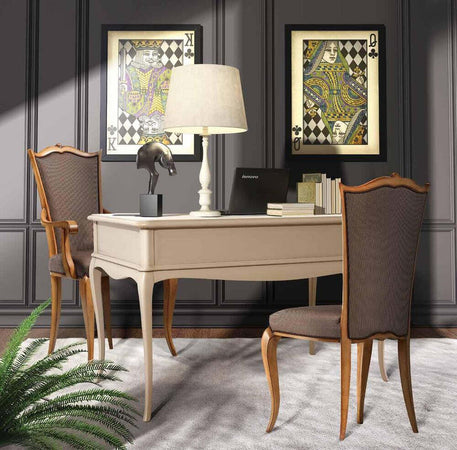 MOBILI-2G---SCRIVANIA-CLASSICA-IN-LEGNO-3-CASSETTI-CREMA-130x70x80