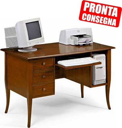 MOBILI-2G---SCRIVANIA-IN-LEGNO-3-CASSETTI-TINTA-NOCE-ARTE-POVERA-130X75X81