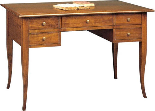 MOBILI-2G---SCRIVANIA-IN-LEGNO-5-CASSETTI-ARTE-POVERA-TINTA-ELITE-150x65x81