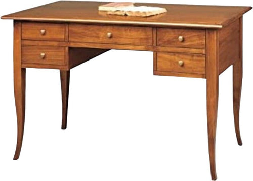 MOBILI-2G---SCRIVANIA-IN-LEGNO-ARTE-POVERA-5-CASSETTI-TINTA-ELITE-105x56x81