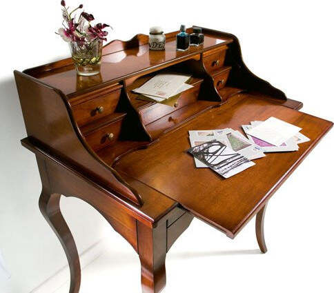 MOBILI-2G---SCRIVANIA-IN-LEGNO-ARTE-POVERA-6-CASSETTI-TINTA-NOCE-78x49x96