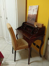 MOBILI-2G---SCRIVANIA-IN-LEGNO-ARTE-POVERA-6-CASSETTI-TINTA-NOCE-78x49x96