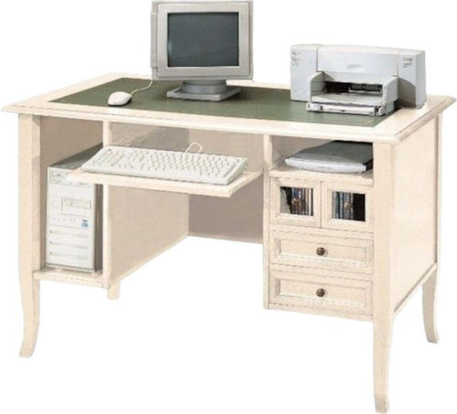 MOBILI-2G---SCRIVANIA-IN-LEGNO-AVORIO-PATINATO-INSERTO-PELLE-L.130-P.74-H.83