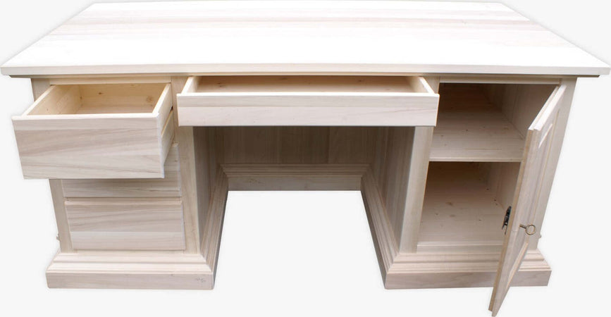 MOBILI-2G---SCRIVANIA-IN-LEGNO-GREZZO-4-CASSETTI-1-PORTA-170X80X78