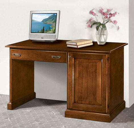 MOBILI-2G---SCRIVANIA-PORTAFRIGO-IN-LEGNO-TINTA-NOCE-1-PORTA-1-CASSETTO-125X56X80
