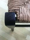 MOBILI-2G---SET-02-SEDIE-IN-LEGNO-MASSELLO-FINITURA-ANILINA-NERO/PAGLIA