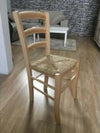 MOBILI-2G---SET-02-SEDIE-IN-LEGNO-MASSELLO-FINITURA-ANILINA-TRASPARENTE/PAGLIA