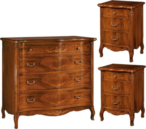 MOBILI-2G---SET-1-cassettiera-2-comodini-classici-legno-intarsio-tinta-noce
