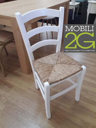 MOBILI-2G---SET-2-SEDIE-CAMPAGNOLA-LEGNO/PAGLIA-LACCATA-MINIMO-ORDINE-2-PEZZI