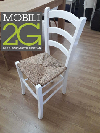 MOBILI-2G---SET-2-SEDIE-CAMPAGNOLA-LEGNO/PAGLIA-LACCATA-MINIMO-ORDINE-2-PEZZI