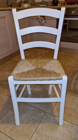 MOBILI-2G---SET-2-SEDIE-CAMPAGNOLA-LEGNO/PAGLIA-LACCATA-MINIMO-ORDINE-2-PEZZI