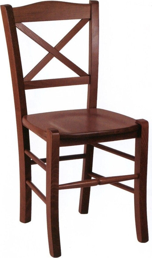 MOBILI-2G---SET-2-SEDIE-CROCE-LEGNO-TINTA-NOCE-SEDUTA-LEGNO