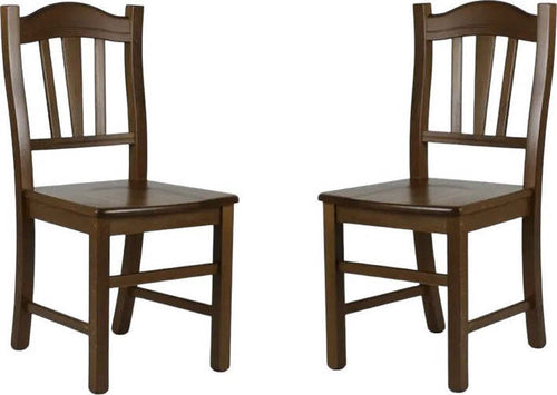 MOBILI-2G---SET-2-SEDIE-GENDARME-LEGNO/NOCE-SEDUTA-LEGNO