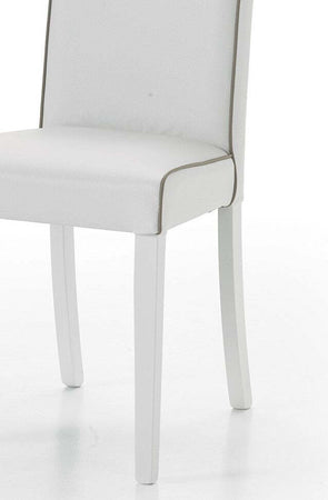 MOBILI-2G---Set-2-Sedie-imbottita-bianca-ecopelle-filo-tortora