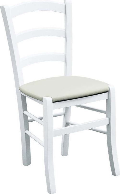 MOBILI-2G---SET-2-SEDIE-LEGNO-MASSELLO-BIANCO-SEDUTA-IMBOTTITA-CREMA