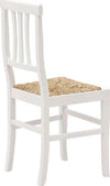MOBILI-2G----SET-2-SEDIE-LEGNO-SEDUTA-PAGLIA-BIANCO-SHABBY-CHIC