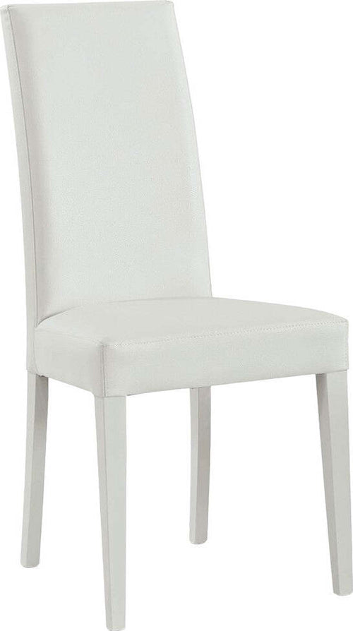 MOBILI-2G---SET-2-SEDIE-MODERNE-LEGNO-ECOPELLE-IMBOTTITA-BIANCO