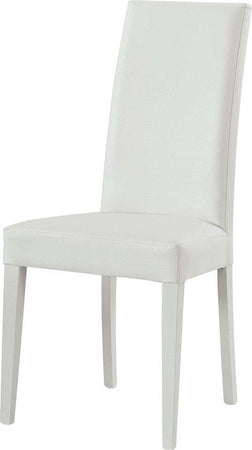 MOBILI-2G---SET-2-SEDIE-MODERNE-LEGNO-ECOPELLE-IMBOTTITA-BIANCO