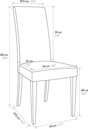 MOBILI-2G---SET-2-SEDIE-MODERNE-LEGNO-ECOPELLE-IMBOTTITA-BIANCO