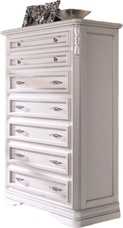 MOBILI-2G---SETTIMANALE-CLASSICO-7-CASSETTI-IN-LEGNO-MASSELLO-AVORIO-L.85-P.42-H.128