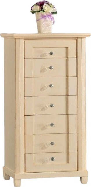 MOBILI-2G---SETTIMINO-7-CASSETTI-LEGNO-AVORIO-PATINATO-63X37X131