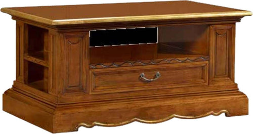 MOBILI-2G---TAVOLINO-ARTE-POVERA-LEGNO-BASSANO-FOGLIA-ORO-125X75X60