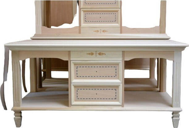MOBILI-2G---TAVOLINO-CLASSICO-2-CASSETTI-IN-LEGNO-GREZZO-L.115-P.65-H.55