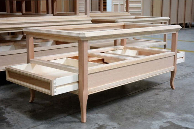 MOBILI-2G---TAVOLINO-CLASSICO-2-CASSETTI-LEGNO-GREZZO-L.115-P.65-H.55
