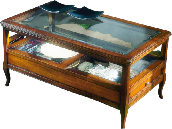 MOBILI-2G---TAVOLINO-CLASSICO-2-CASSETTI-LEGNO-GREZZO-L.115-P.65-H.55