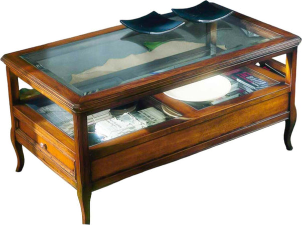 MOBILI-2G---TAVOLINO-CLASSICO-2-CASSETTI-LEGNO-GREZZO-L.115-P.65-H.55