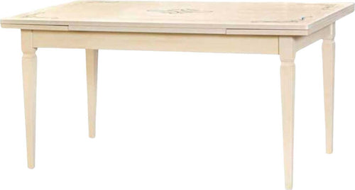 MOBILI-2G---TAVOLO-160X85-LACCATO-AVORIO-PENNELLATO-CON-DECORI