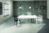 MOBILI-2G---TAVOLO-ALLUNGABILE-IN-ABETE-SPAZZOLATO-LACCATO-BIANCO-140X85