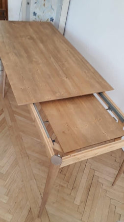 MOBILI-2G---TAVOLO-ALLUNGABILE-IN-ABETE-SPAZZOLATO-NATURALE-140X85
